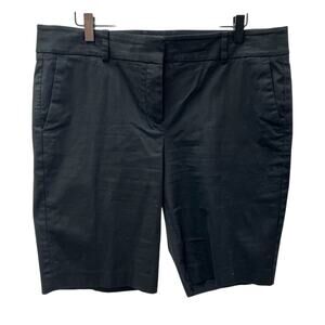 Ann Taylor Devin Fit Boardwalk short Womens 12 Black Bermuda Classic‎ Summer